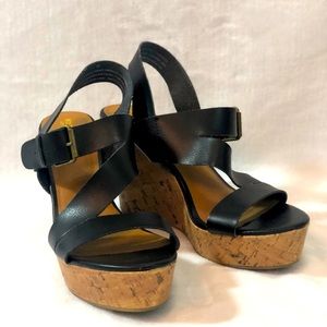 Sz 10 Mossimo Black wedge sandal